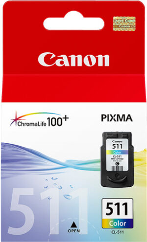 2972B001, Canon CL-511, Cartuccia Originale inchiostro a colori / Testina di stampa - immagine 1