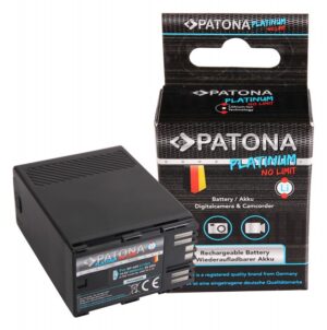 Batteria per PATONA Platinum Akku f. Canon BP-A65 A60 A30 EOS C200 C300 Mark II XF705 D-Tap USB-Output - immagine 1