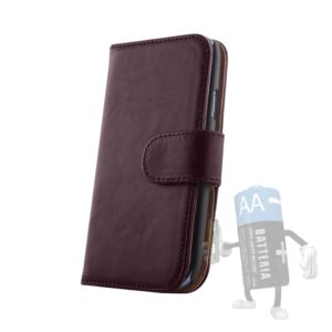 Custodia a libro con magnete per iphone 4 color prugna