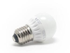 Lampadina bulbo ceramic E27 G45, 5W, luce: bianco caldo - immagine 3